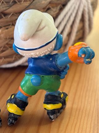 Pareja Pitufos Patinadores PVC Figuras