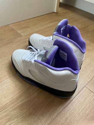 Zapatillas Jordan Air 5 Morado Blanco