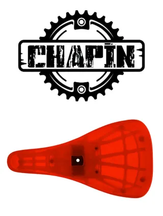 Sillín para tija pivotante rojo traslúcido