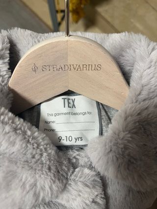 Chaqueta pelo gris niña 9-10 años