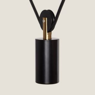 Lámpara colgante negra metal