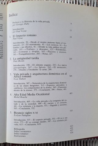 Libro "Historia de la vida privada"