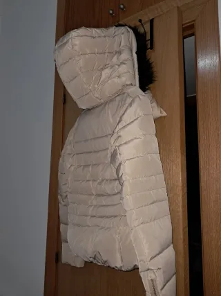 Chaqueta Mango Plumas Beige Talla XS