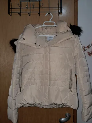 Chaqueta Mango Plumas Beige Talla XS