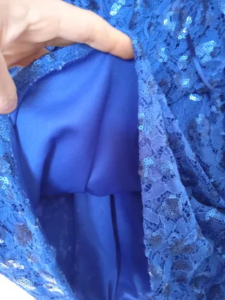 Vestido azul lentejuelas fiesta