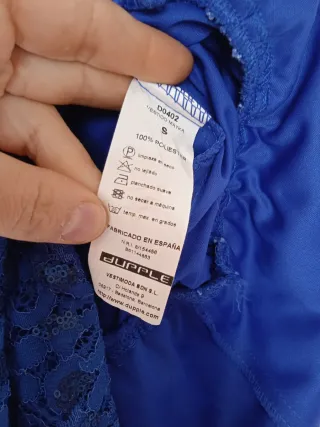 Vestido azul lentejuelas fiesta