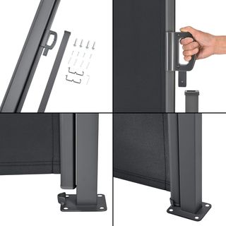 Toldo Lateral Retráctil Exterior Negro