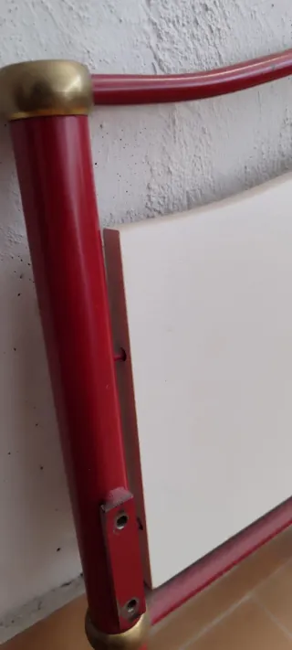 Cabecero y piecero cama 90cm metal y madera