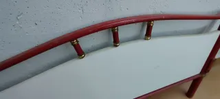 Cabecero y piecero cama 90cm metal y madera