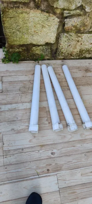 Mesa de jardín redonda blanca Dio mil y un comidas