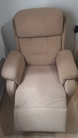 Sofá Eléctrico Beige Tela