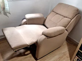 Sofá Eléctrico Beige Tela