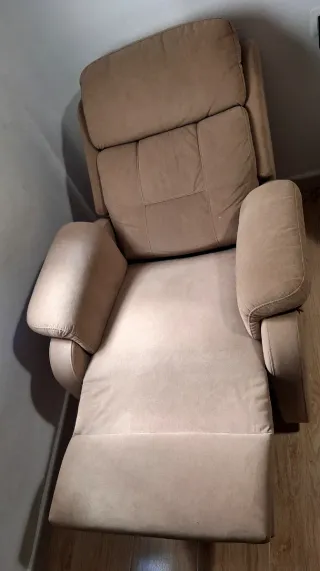 Sofá Eléctrico Beige Tela