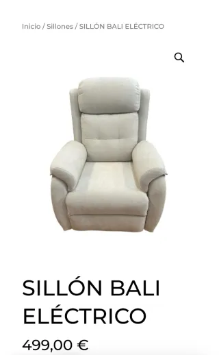 Sofá Eléctrico Beige Tela