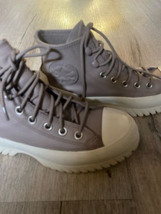 Botas Converse Piel Gris Talla 37 Impermeables