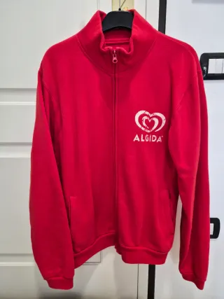 Felpa rossa Algida con zip