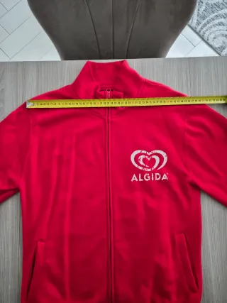 Felpa rossa Algida con zip