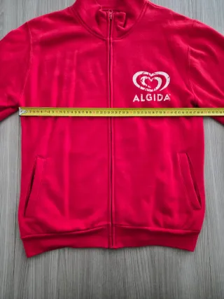 Felpa rossa Algida con zip
