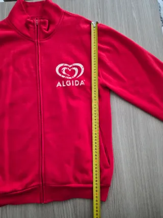 Felpa rossa Algida con zip