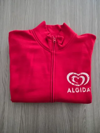 Felpa rossa Algida con zip
