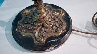 Lámpara Candelabro Bronce y Mármol