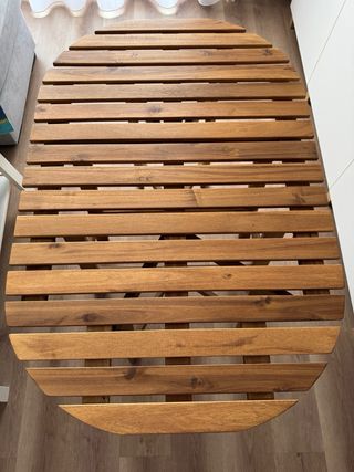 Mesa plegable jardín.