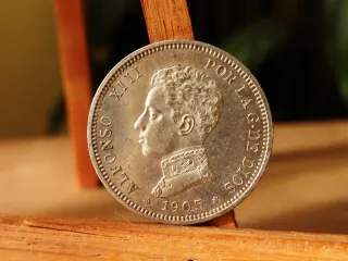 Moneda Plata 2 pesetas 1905 *19*05 Alfonso XIII