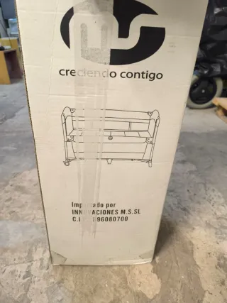 Cuna de viaje colecho MS convertible gris.