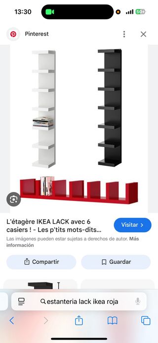 2 Scaffali IKEA LACK Rossi