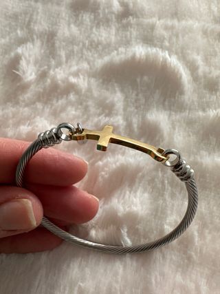 Pulsera Lotus Style Acero Dorado y Plateado