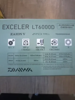 Pareja carretes Daiwa Exeller LT 6000 y tica spinn