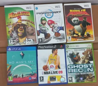 Juegos, play, xbox 360 y wii