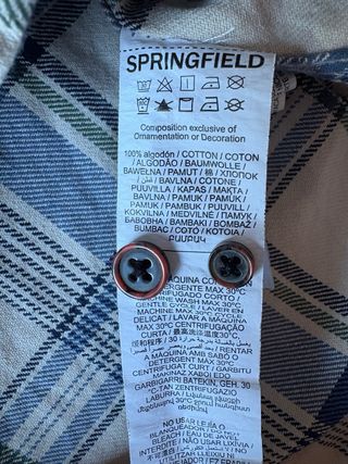 Camisa cuadros Springfield Talla XS