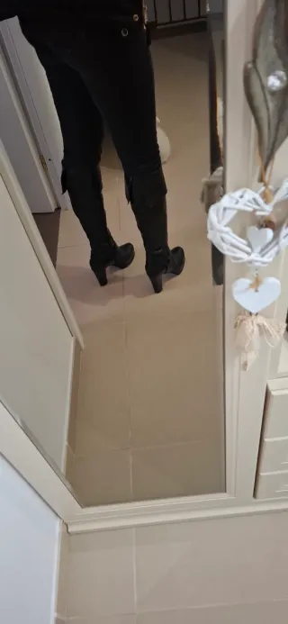 Stivali in pelle donna neri