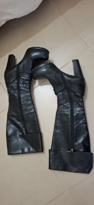 Stivali in pelle donna neri