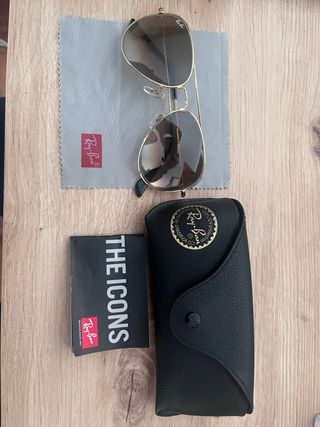 Gafas de Sol Ray-Ban Aviator Doradas Marrones