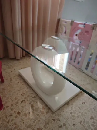 Mesa de centro cristal moderna