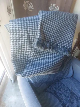 Manta Fallera Huertana Lana Gris