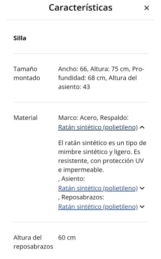 Conjunto Muebles Jardín VEN 4 Plazas