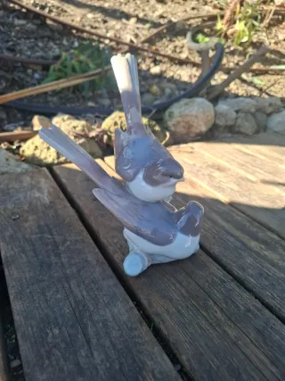 Figura de porcelana de dos pájaros LLADRÓ