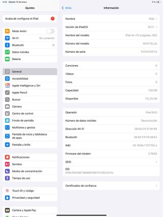 iPad Air 13 M2 Plata