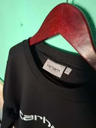 Sudadera Carhartt Negra sin capucha Talla L.