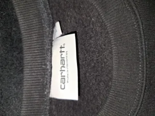 Sudadera Carhartt Negra sin capucha Talla L.