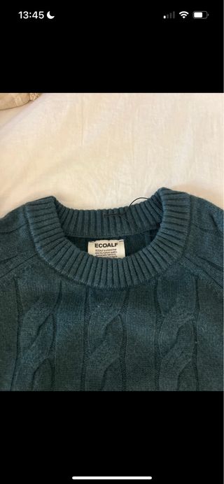 Sudadera Ecoalf Lana Verde Nueva con Etiqueta