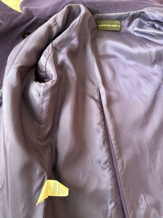 Abrigo Purificación García, color morado. Talla 40