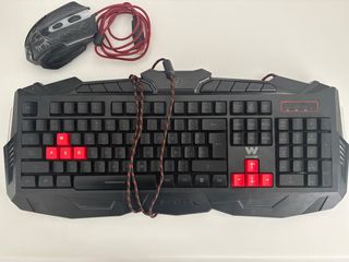 Teclado y Ratón Gamer Woxter Negro/Rojo