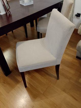 Mesa salon madera con sillas
