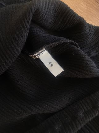 Blusa Trussardi Mujer M Negro Lazo Cuello V