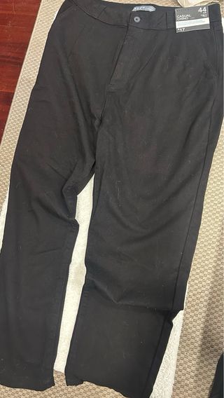 Pantalón chino negro mujer