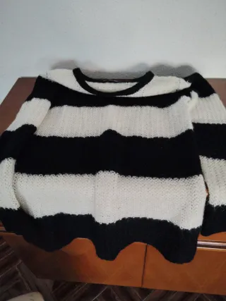 Jersey Zara Rayas Anchas Talla L